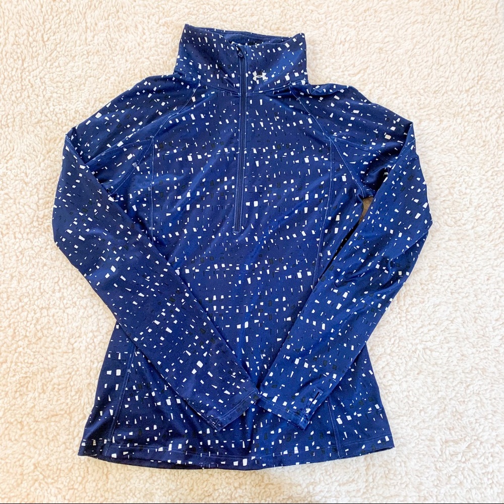 Under Armor blue long sleeved active wear shirt size medium